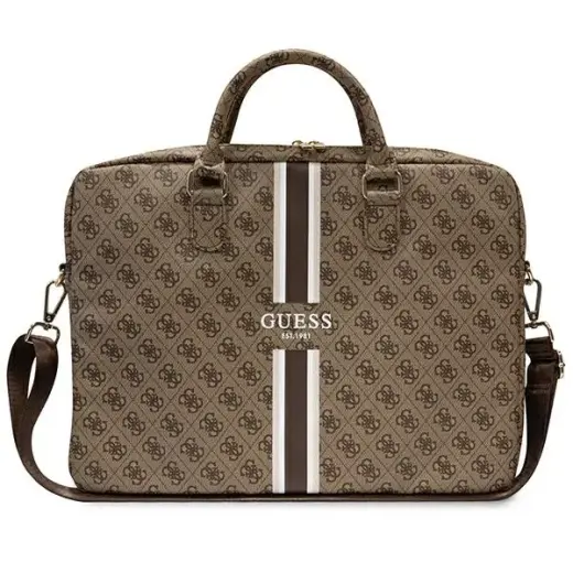Guess Torba GUCB15P4RPSW 16" brązowy |brown 4G Printed Stripes