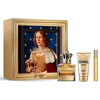 Jean Paul Gaultier Scandal Absolu Pour Homme Dárková sada Parfum 100 ml, miniaturka EDP 10 ml a sprchový gel 75 ml