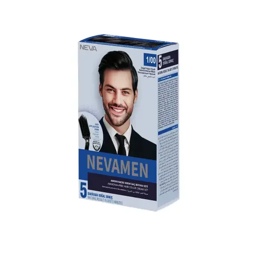 Neva, Nevamen, Semi-Permanent Hair Dye, 5/0 Natural Medium Brown, 150 ml