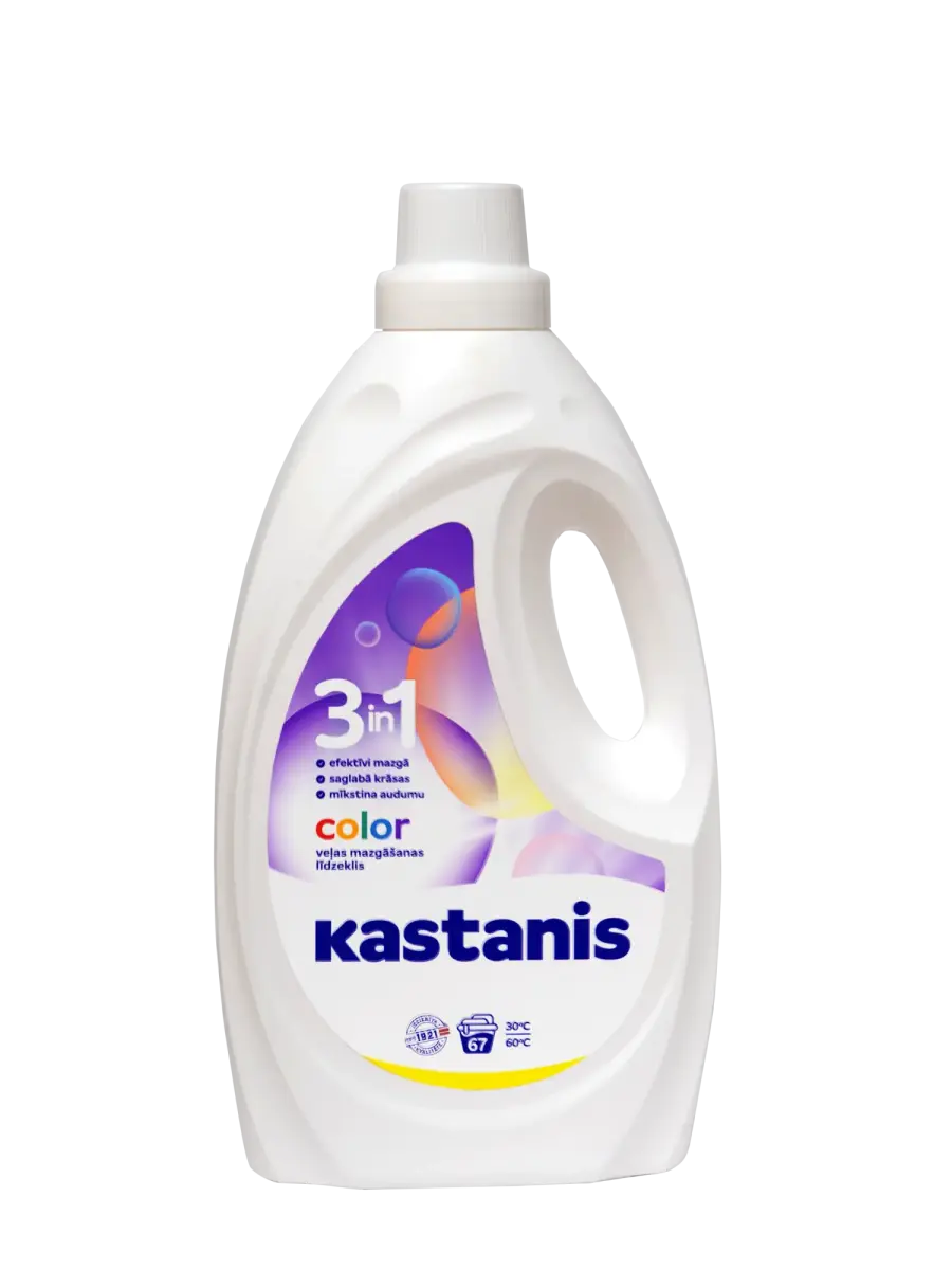 Veļas mazgāšanas līdzeklis KASTANIS Color 3in1, 2.7l