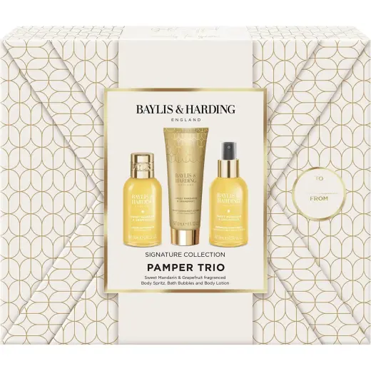 Baylis & Harding, Set Regalo Bellezza, Geschenkset Mandarin & Grapefruit Set 3-tlg (Set per La Cura Del Corpo)