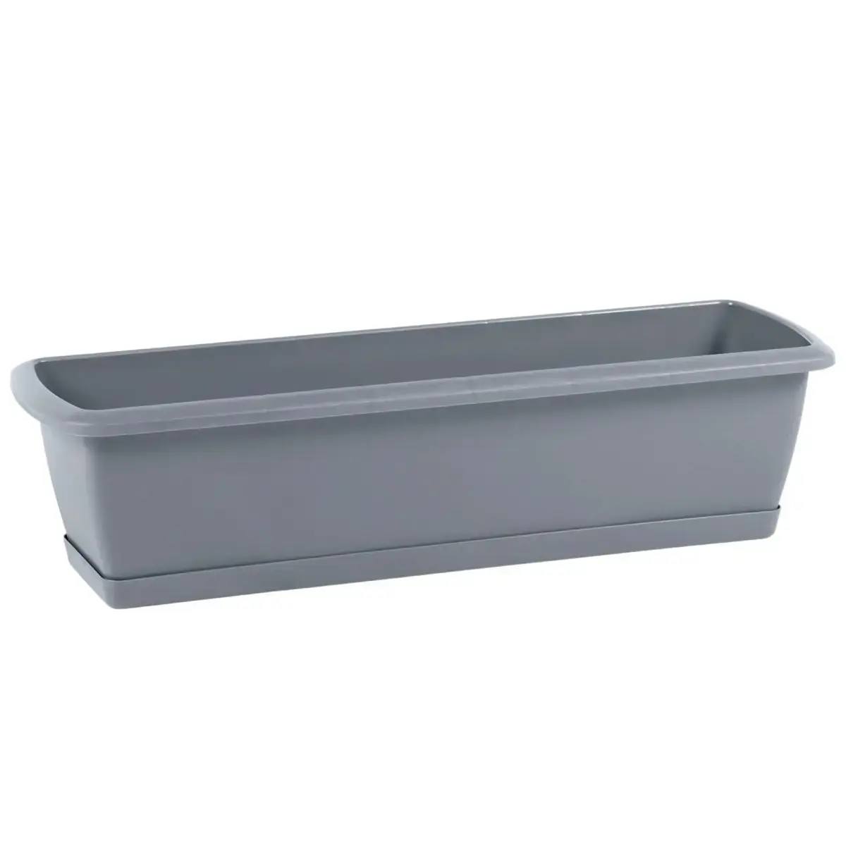 Prosperplast Balcony box 60cm with saucer, grey