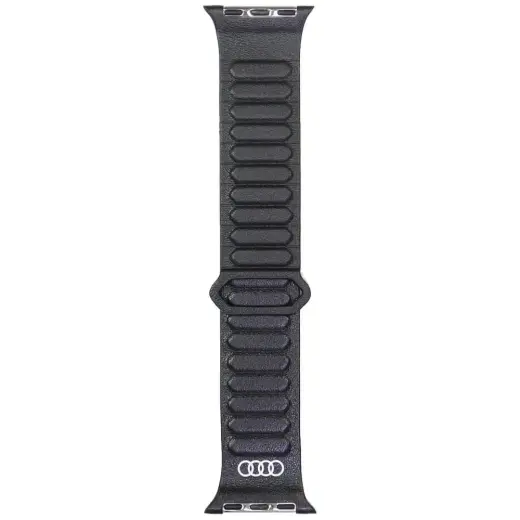 Audi Logo Genuine Leather viedpulksteņa siksniņa priekš Apple Watch (40/41/42 mm) | āda | melna