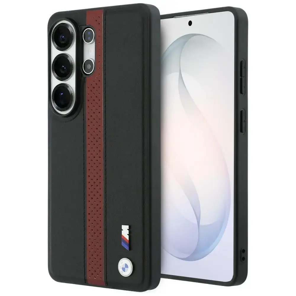 BMW Perforated Stripe Logo maciņš ar MagSafe atbalstu telefonam Samsung Galaxy S26 Ultra (S948) sarkans
