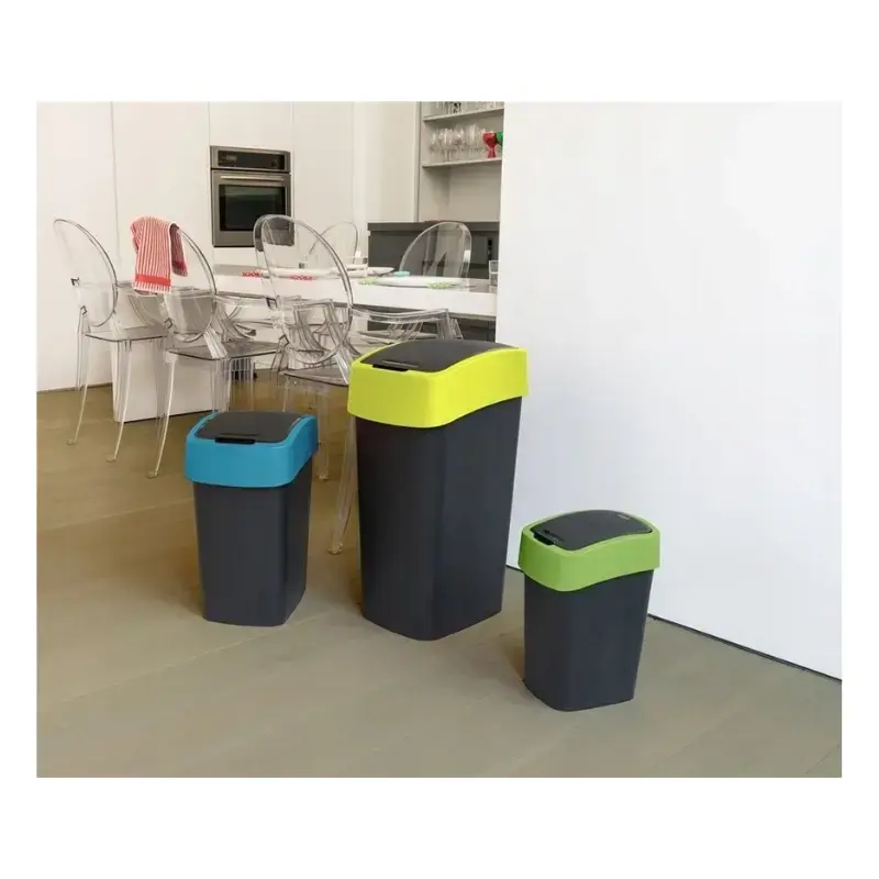 Atkritumu spainis Flip Bin 9L melns/zaļš