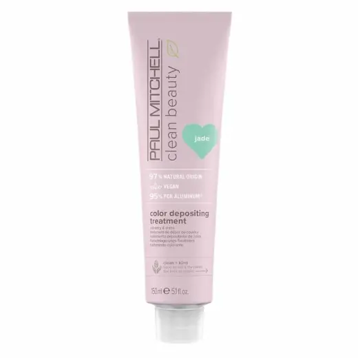 Paul Mitchell Clean Beauty Color-Depositing Treatment  for Refreshing + Protecting Color-Treated Hair 5.1 Oz  Jade
