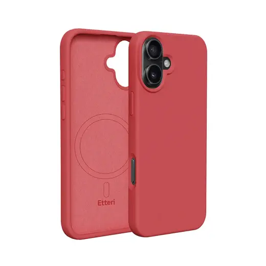 Etteri Silicone maciņš ar MagSafe atbalstu telefonam iPhone 17 Pro Max rozā
