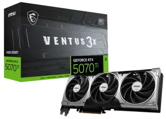 Videokarte MSI GeFroce RTX 5070 Ti Ventus OC 16G