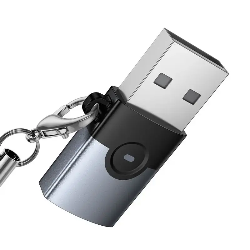 Adapter OTG USB A to USB C Hoco UA46B gray