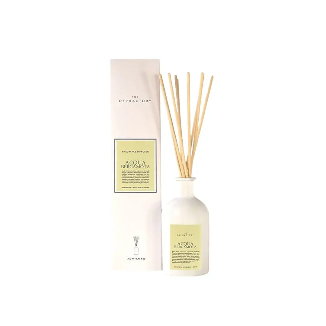 The Olphactory, Acqua Bergamota, Fragrance Sticks, Aroma Reed Diffuser, 500 ml