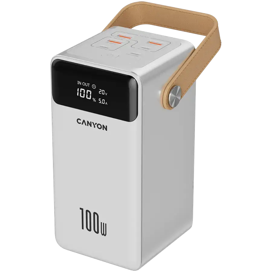 CANYON power bank OnPower 610 metal 60000 mAh PD100W White