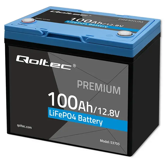 Qoltec LiFePO4 lithium iron phosphate battery | 12.8V | 100Ah | 1280Wh | BMS