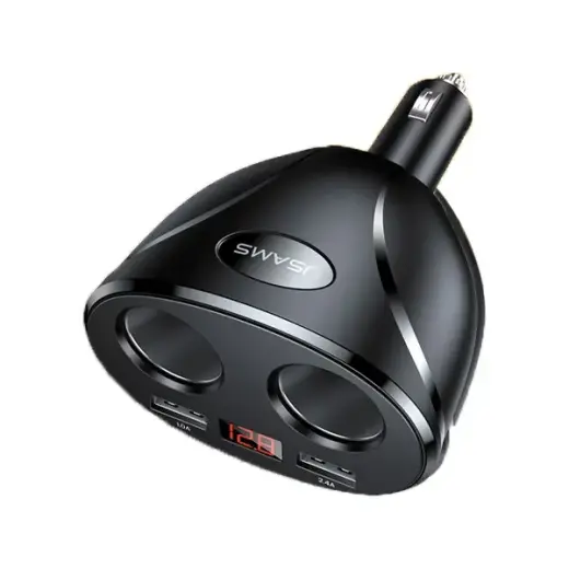 USAMS CC099 USB 2.4A Dual Mini Car Charger Black