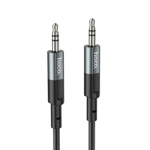 Cable AUX Jack 3,5 mm to Jack 3,5 mm Hoco 1 m UPA23 metal gray