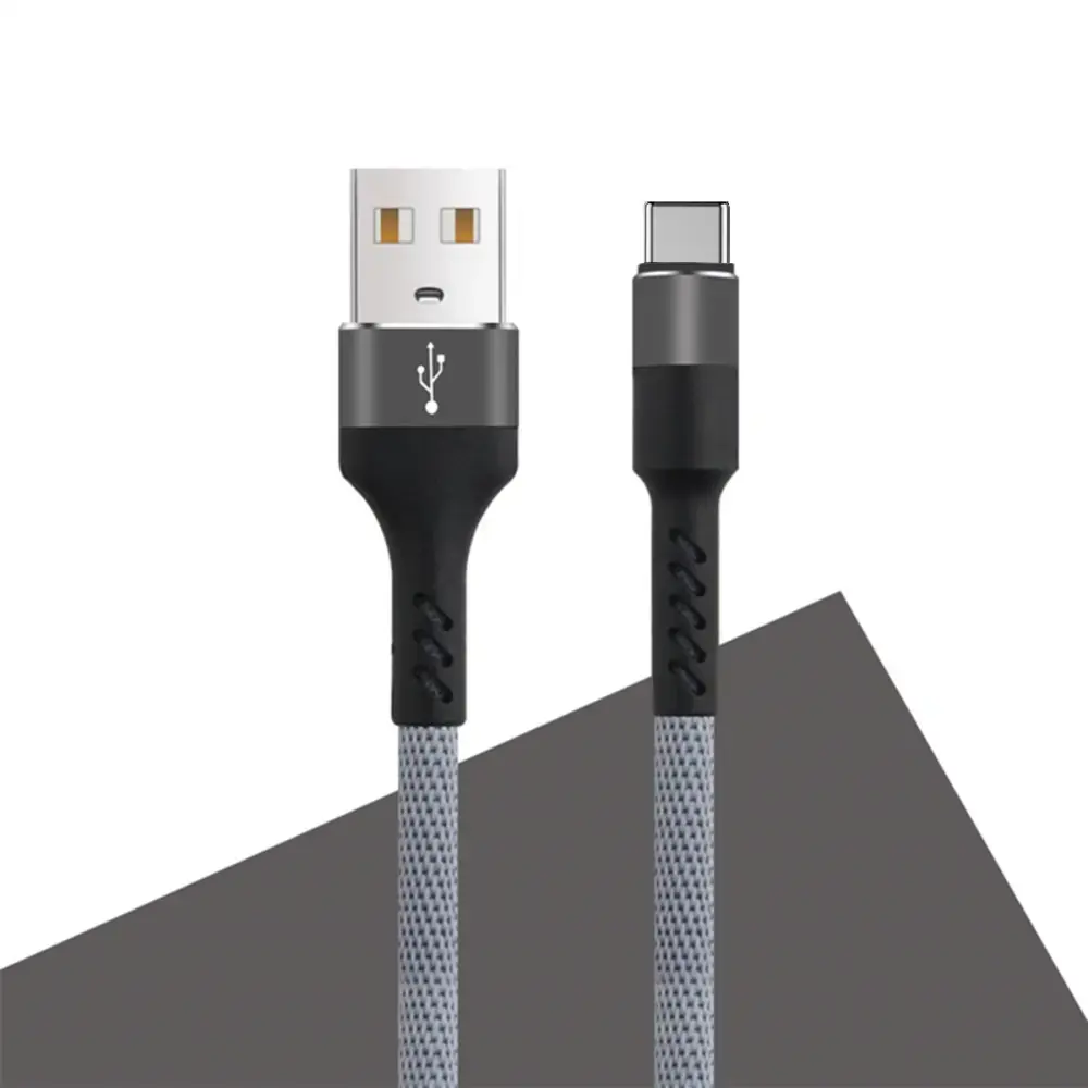 Maxlife MXUC-01 Universal Fast Charge Silicone Type-C to USB 2A Data & Charger Cable 1m Gray