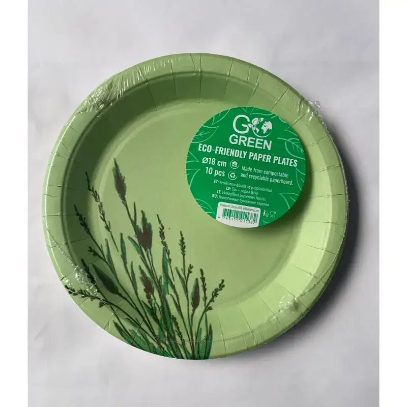 Reed Go Green keskkonnasõbralikud pabertaldrikud Ø18cm 10 tk / 0,07kg