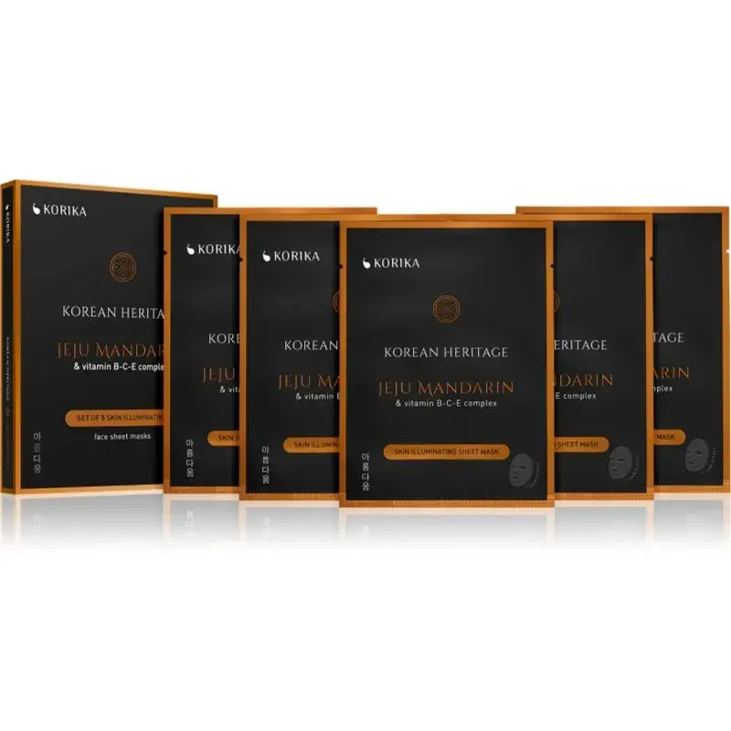 KORIKA Korean Heritage Set of 5 Brightening Sheet Face Masks