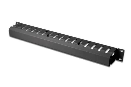 Cable Management 19 inches black 1U dukt W|40xG|70 (RAL 9005)