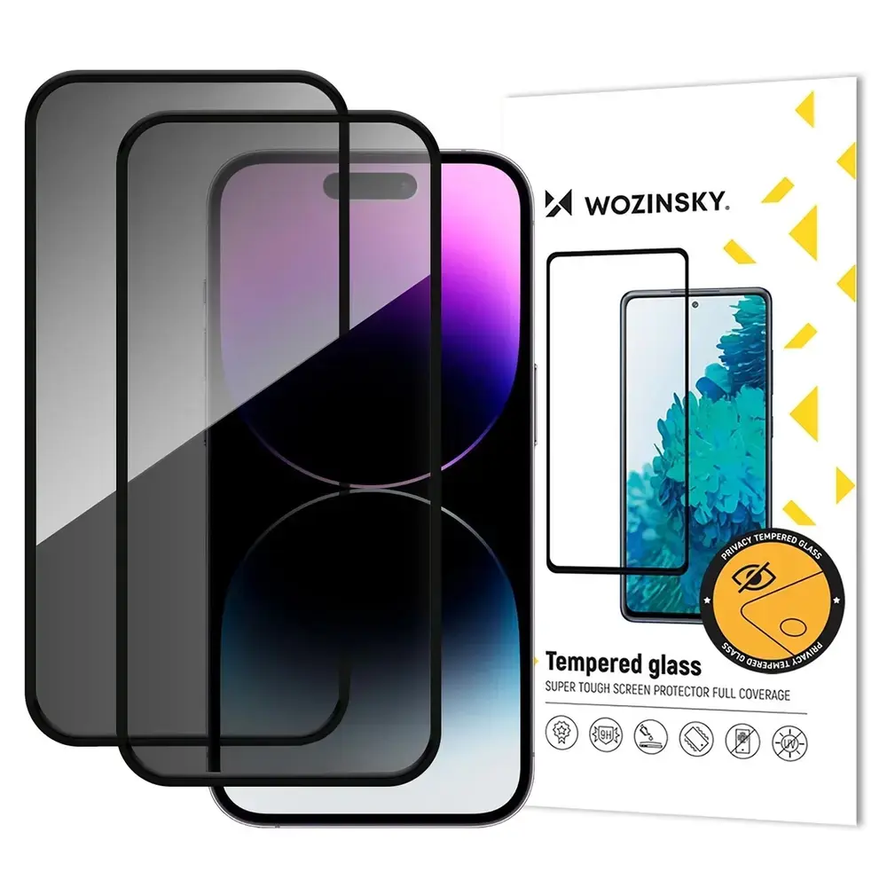 Wozinsky Privacy Glass tempered glass for iPhone 18 Pro Max (privacy effect) (2 pcs.)