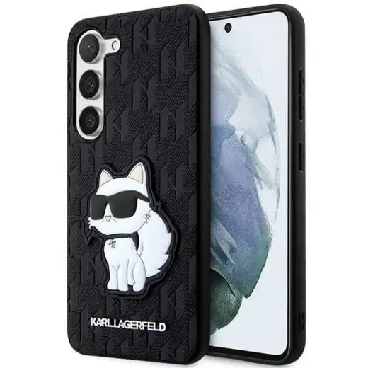 Karl Lagerfeld KLHCS23SSAKLHCPK S23 S911 hardcase czarny|black Saffiano Monogram Choupette