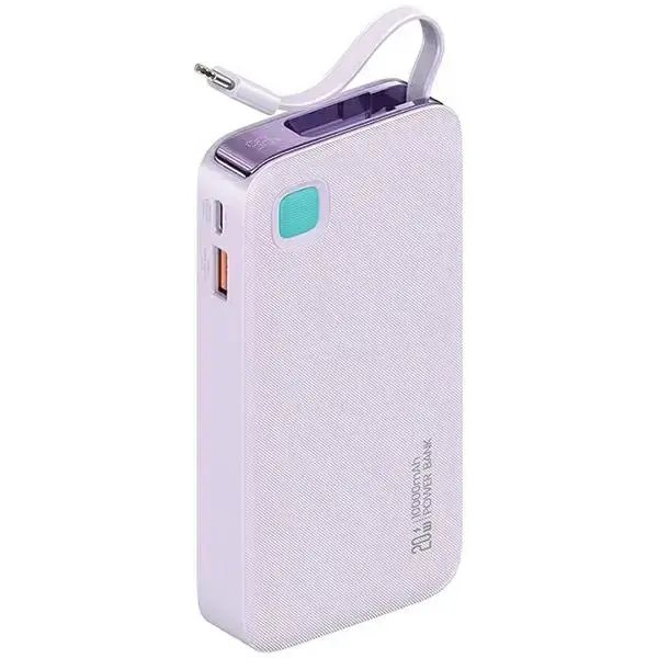 USAMS XY Series ārējais akumulators (powerbank) | 10000 mAh | 20W | USB-C | violets