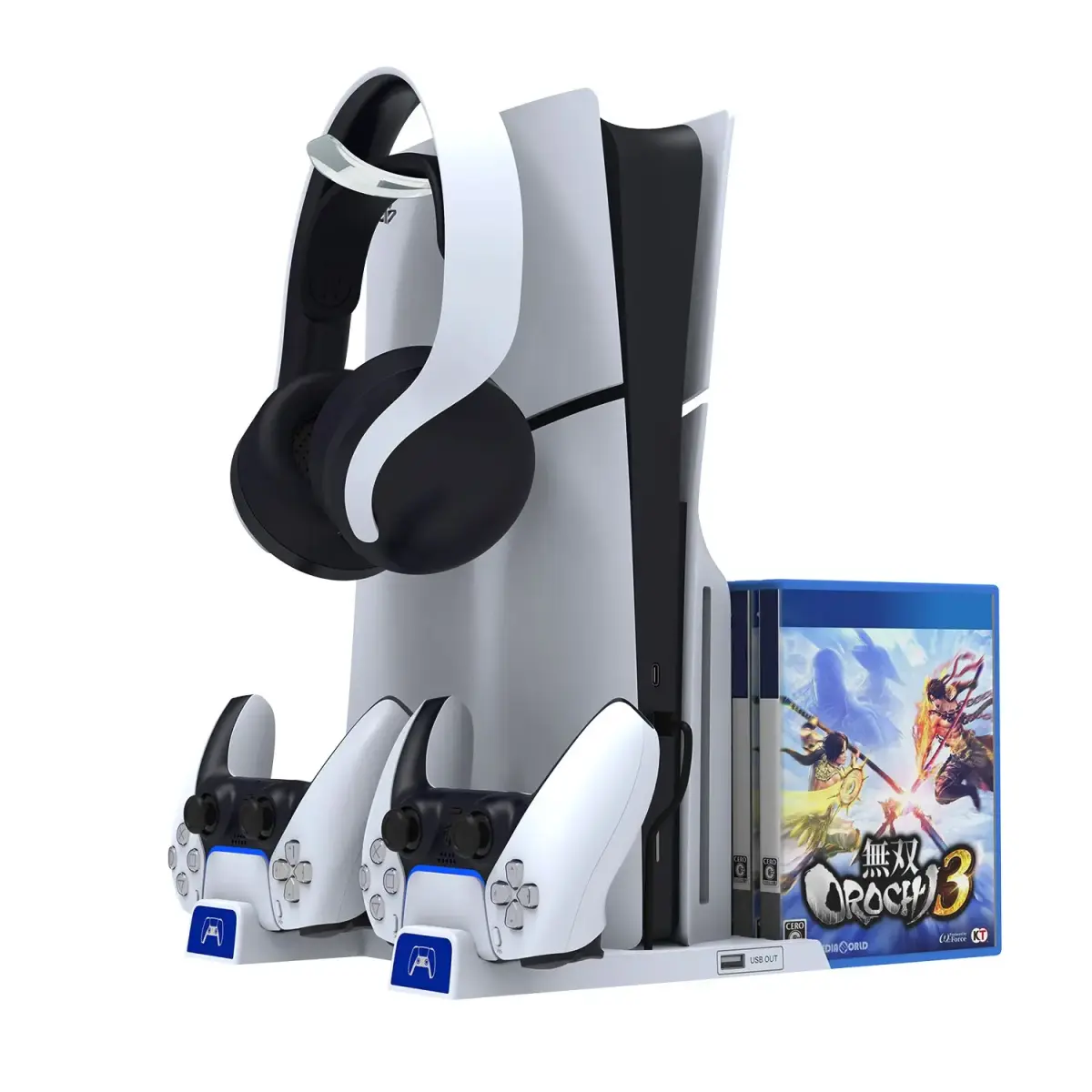 iPega P5S009 Multifunctional Charging Stand for PS5 Slim White