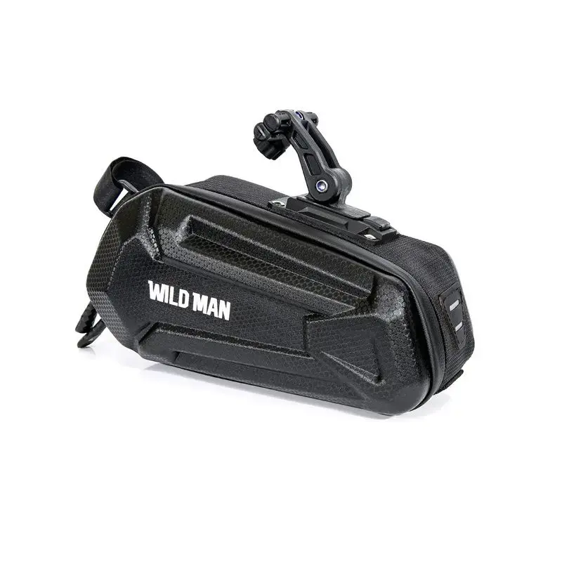 WILDMAN traveling bag under bike saddle with zipper 1,2L XT7 black