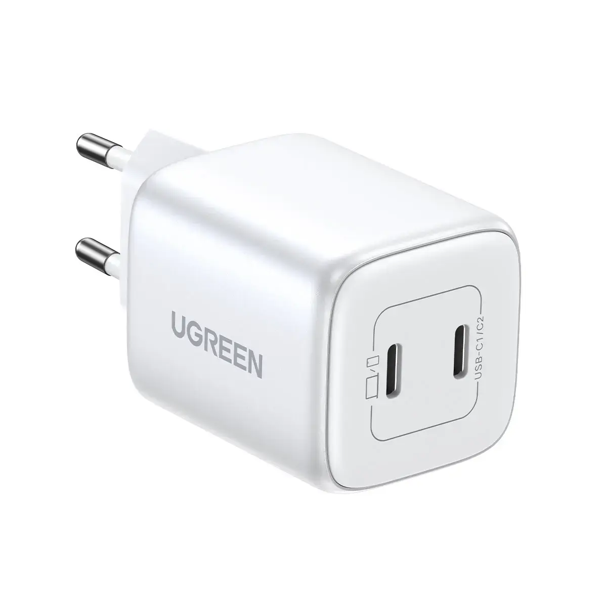 Ugreen CD294 зарядное устройство | 45W | GaN, QC, PD | USB-C | белое