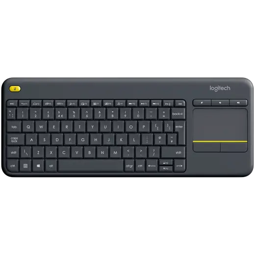 LOGITECH K400 Plus Wireless Touch Keyboard - BLACK - RUS