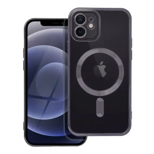 Electro Mag telefono dėklas su MagSafe palaikymu iPhone 12 juodas