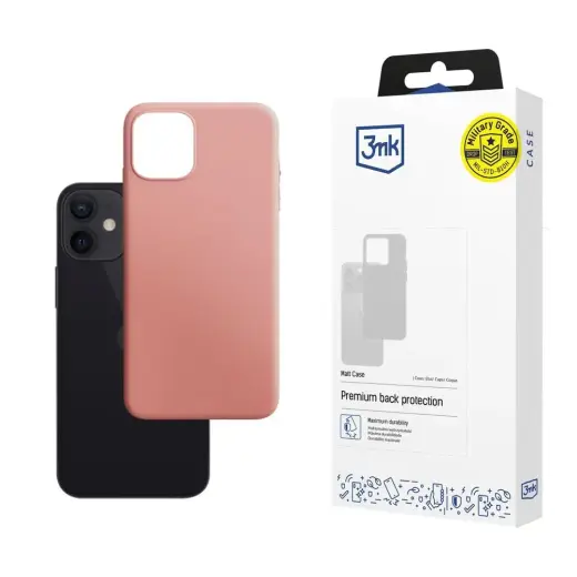 3mk Matt telefoni ümbris iPhone 12 mini roosa