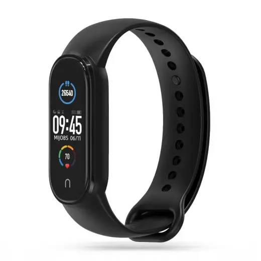 Tech-Protect IconBand nutikella rihm Xiaomi Mi Band 5/6/7 jaoks | silikoonist | must