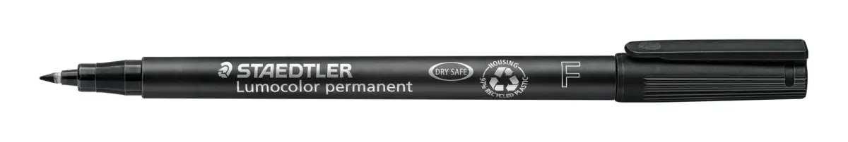 Noturīgais marķieris STAEDTLER kodoskopa plēvēm OHP 318F, 0.6mm, melns