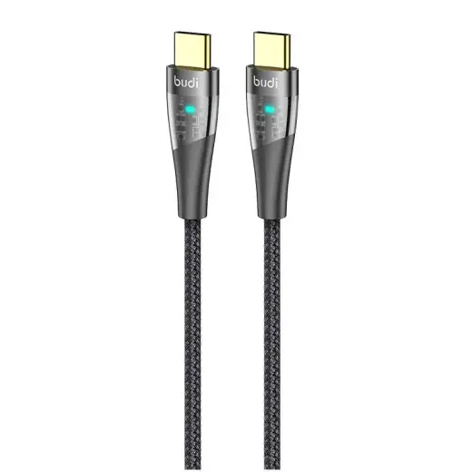 USB-C to USB-C cable Budi 65W, 1.5m (black)