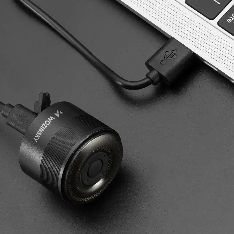 Wozinsky светодиодный задний велосипедный фонарь с микро USB красный свет 5 режимов черный (WRBLB2)