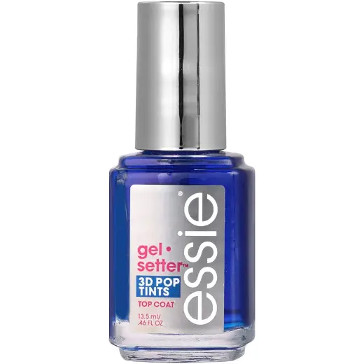 Essie, Gel Setter, Top Coat, Nail Strengthening Lacquer, Blue, 13.5 ml