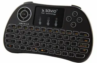 Savio KW-01 Wireless Mini Keyboard For  PC | PS4 | XBOX | Smart TV | Android + TouchPad Black