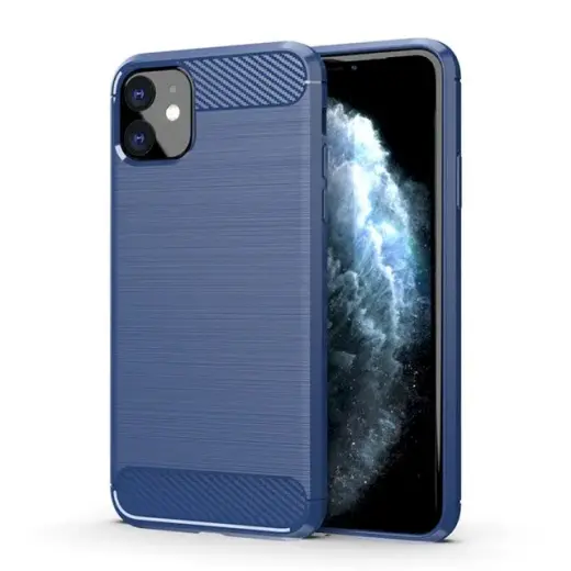 Fusion Trust Back Case Silikona Aizsargapvalks Priekš Apple iPhone 11 Zils