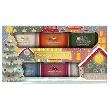 Gift set of 6 votive candles in glass