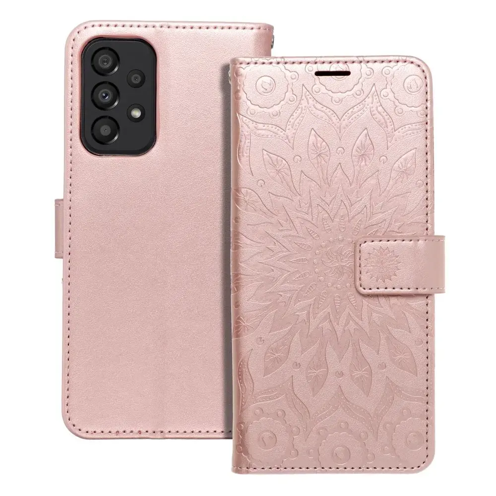 MEZZO mandala grāmatveida maciņš telefonam Samsung Galaxy A33 5G (A336) rozā