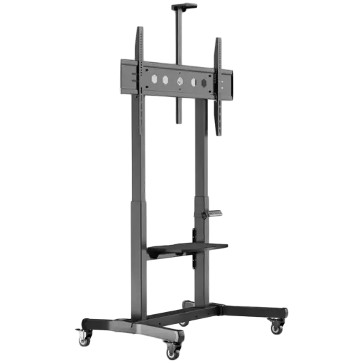 ONKRON Motorized mobile stand for TV or interactive panels 50"-100", up to 130kg, black