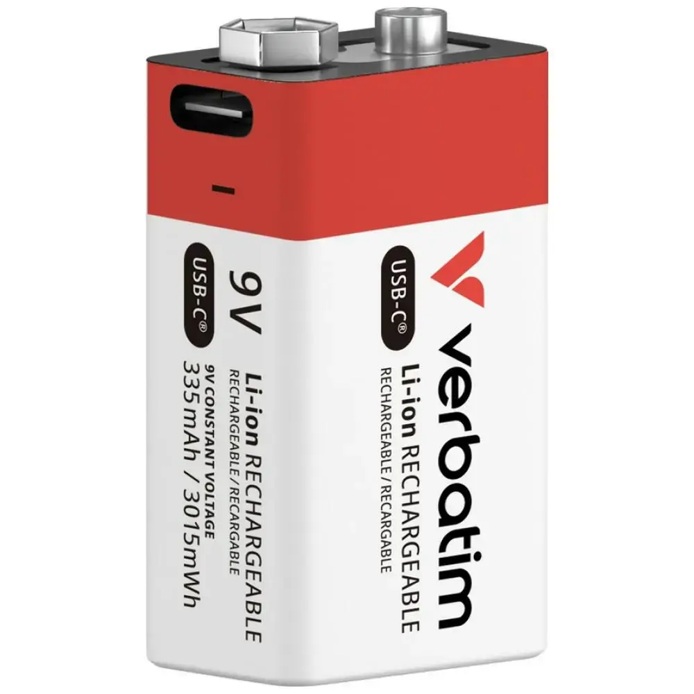 Rechargeable Battery 9V USB-C Verbatim 1psc