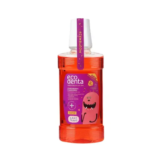 Ecodenta, Mouthwash, Strawberry, Protective & Antiplaque, 250 ml