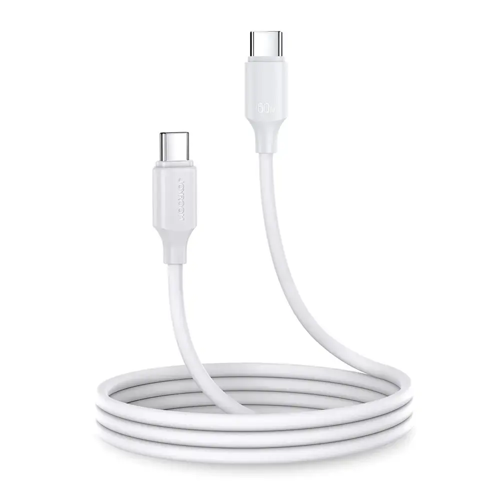 Joyroom S-CC060A9 datu pārraides un uzlādes vads | USB-C uz USB-C | 60W | 1m | balts