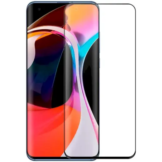 Fusion Full Glue 5D Tempered Glass Aizsargstikls Pilnam Ekrānam Xiaomi Mi 10T 5G | Mi 10T Pro 5G Melns