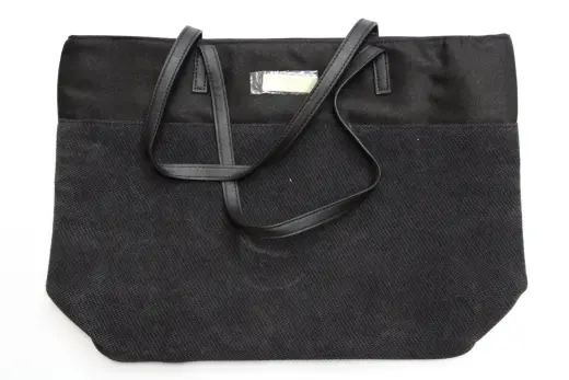 Hugo Boss, Hugo Boss, Canvas, Textile Bag, Tote, Black, For Women