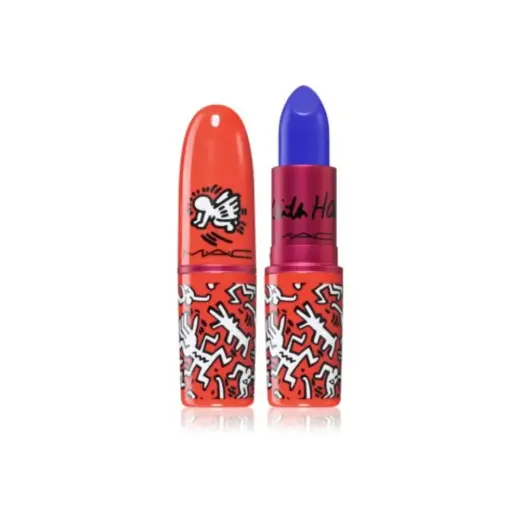 MAC, Viva Glam X Keith Haring, Longwear, Cream Lipstick, Canal Blue, 3 g