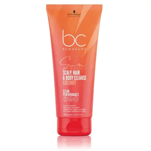 Schwarzkopf BC Bonacure Sun Protect Cleanser for Scalp, Hair and Body Coconut - 200 Ml