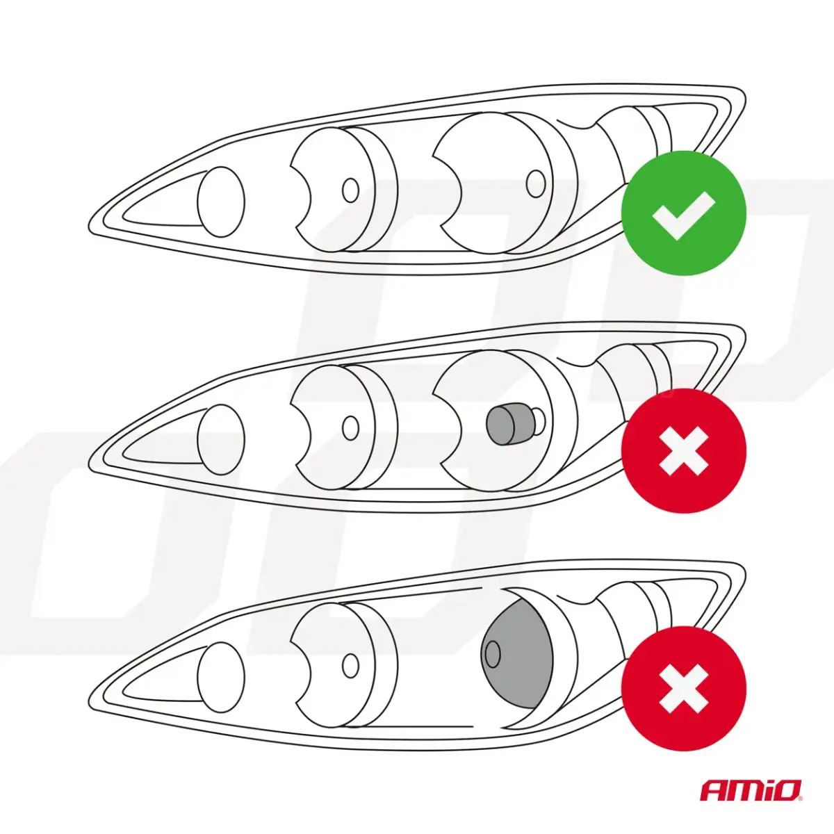 LED Headlights H7 PL Lens Series AMiO-03668