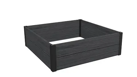 Apmalīte kvadrāta puķu dobei Maple Square 106x106x32cm pelēka